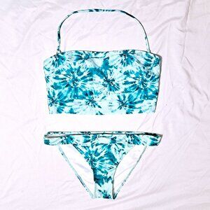 SO Blue Tie-Dye Bikini Set – Girl's Size Medium